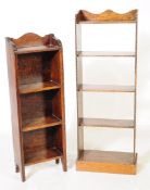 TWO EARLY 20TH CENTURY / 1920S OPEN WINDOW BOOKCASES