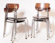 BRITISH MODERN DESIGN - SET OF SIX VINTAGE KITCHEN CHAIRS