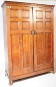 COMMONWEALTH REVIVAL SOLID OAK DOUBLE WARDROBE