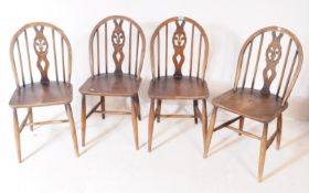 LUCIAN ERCOLANI FOR ERCOL- 4 X FLEUR DE LYS DINING CHAIRS