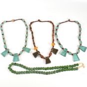 COLLECTION OF SOUTH EAST ASIAN GLASS BEAD NECKLACES