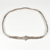 COLLECTION OF WHITE METAL INDIAN BELTS & NECKLACES