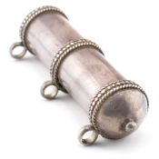 ISLAMIC WHITE METAL PRAYER SCROLL HOLDER TALISMAN