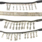 COLLECTION OF WHITE METAL AFGHAN KUCHI NECKLACE & BELT