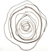 COLLECTION OF 13 FOXTAIL CHAIN NECKLACES & CHOKERS