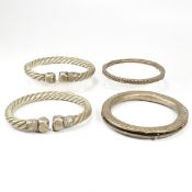 WHITE METAL & BRASS BRACELETS - YEMENI - KULAMAN - INDIAN