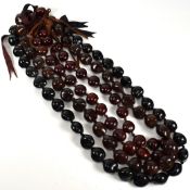 LARGE COLLECTION OF HAWAIIAN KUKUI SEED POD NECKLACES