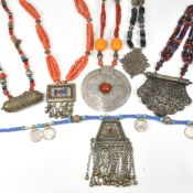 SIX NECKLACES - AFGHAN - YEMENI - BEDOUIN - AFRICAN
