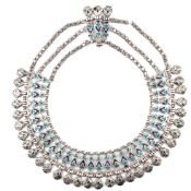NORTH AFRICAN SILVER & ENAMEL COLLAR NECKLACE