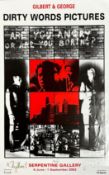GILBERT & GEORGE - SIGNED DIRTY WORDS 2002 EXHIBITION POSTER