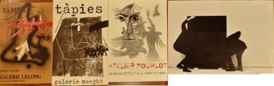 A. MOURLOT/A.TAPIES/P.SOULANGES - EXHIBITION POSTERS (4)
