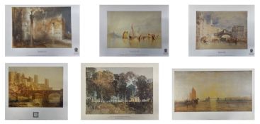 SIX VINTAGE 20TH CENTURY GALLERY POSTERS AFTER JMW TURNER