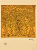 KEITH HARING - THE RED CROSS - COLOUR PRINT ON PAPER