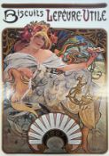 ALPHONSE MUCHA - BISCUITS LEFEVRE-UTILE LITHOGRAPH