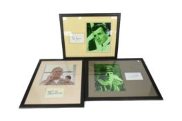 AUTOGRAPH DISPLAYS - LLOYD BRIDGES, DIRK BOGARDE & RICHARD TODD