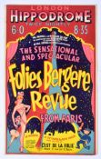 1940S THEATRE POSTER - LONDON HIPPODROME - FOLIES BERGERE