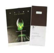 ALIEN (1979) - ORIGINAL REVISED DRAFT SCREENPLAY & OTHER ITEMS
