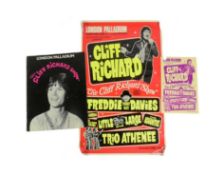 MUSIC - VINTAGE 1970S CLIFF RICHARD LONDON PALLADIUM POSTER