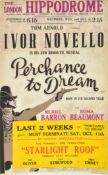 1940S THEATRE POSTER - IVOR NOVELLO - LONDON HIPPODROME