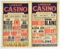 1940S THEATRE POSTERS - VARIETY SHOWS – LONDON CASINO THEATRE