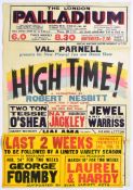 1940S THEATRE POSTER - LAUREL & HARDY / GEORGE FORMBY