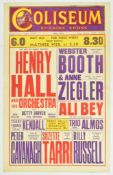 1940S THEATRE POSTER – HENRY HALL / BOOTH & ZIEGLER - COLISEUM