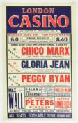 1940S THEATRE POSTER – CHICO MARX - LONDON CASINO THEATRE