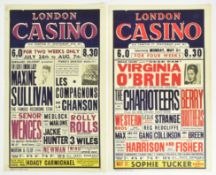 1940S THEATRE POSTERS - VARIETY SHOWS – LONDON CASINO THEATRE