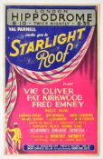 1940S THEATRE POSTER – LONDON HIPPODROME - STARLIGHT ROOF