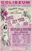 1940S THEATRE POSTER - ANNIE GET YOUR GUN - COLISEUM THEATRE