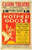1940S THEATRE POSTER – CASINO THEATRE, LONDON - MOTHER GOOSE
