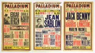 1940S THEATRE POSTERS - VARIETY SHOWS - THE LONDON PALLADIUM