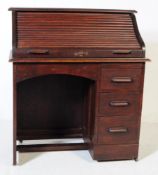 EARLY 20TH CENTURY MAHOGANY ROLL TOP DESK