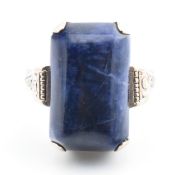 8CT GOLD & SODALITE RING