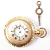 WALTHAM GOLD PLATED HALF HUNTER POCKET WATCH