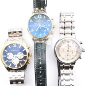 THREE THOMAS EARNSHAW GENTLEMAN'S WRISTWATCHES
