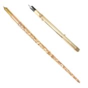 GOLD MORDEN & CO PROPELLING PEN & ROLLED GOLD FOUNTAIN PEN