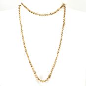 9CT GOLD BELCHER CHAIN NECKLACE