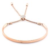 MONICA VINADER 14CT ROSE GOLD VERMEIL & DIAMOND BRACELET