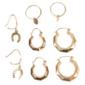 COLLECTION OF 9CT GOLD EARRINGS