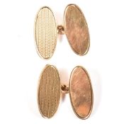 PAIR OF HALLMARKED 9CT GOLD CUFFLINKS