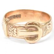 HALLMARKED 9CT GOLD BUCKLE RING