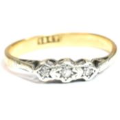 18CT GOLD & DIAMOND TRILOGY RING