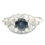 EDWARDIAN SAPPHIRE & DIAMOND RING