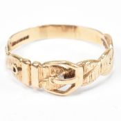 HALLMARKED 9CT GOLD BUCKLE RING