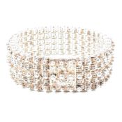 VICTORIAN SILVER MULTILINK CHAIN BRACELET WITH ENGRAVED CLASP
