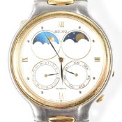 SEIKO DOUBLE MOONPHASE 7F18-7000 GENTLEMAN'S WRISTWATCH