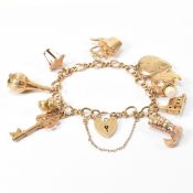 HALLMARKED 9CT GOLD CHARM BRACELET