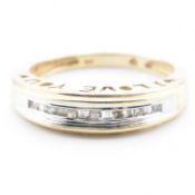 10CT GOLD & DIAMOND I LOVE YOU DOMED RING