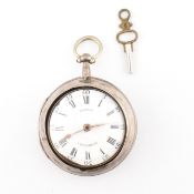 GEORGE III HALLMARKED SILVER WARREN CANTERBURY POCKET WATCH